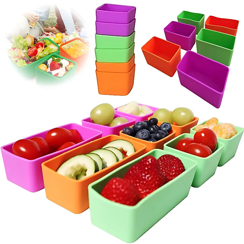 Silicone Bento Box Divider Cups – Reusable Lunch Organizer Bento Box Divider Babs