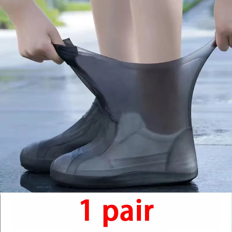 Waterproof Silicone Rain Shoe Covers – Rubber Boot Protectors Waterproof Shoe Covers Babs 3-Black (33-39)General