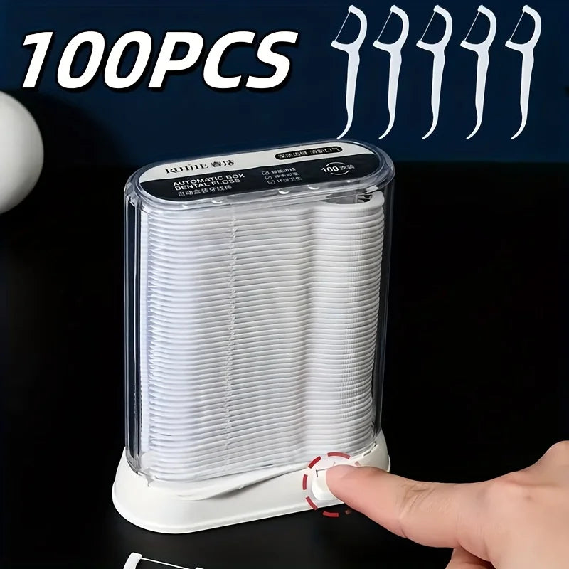 Smart Auto Pop-Up Dental Floss Dispenser Box & Refills Dental Floss Dispenser Babs