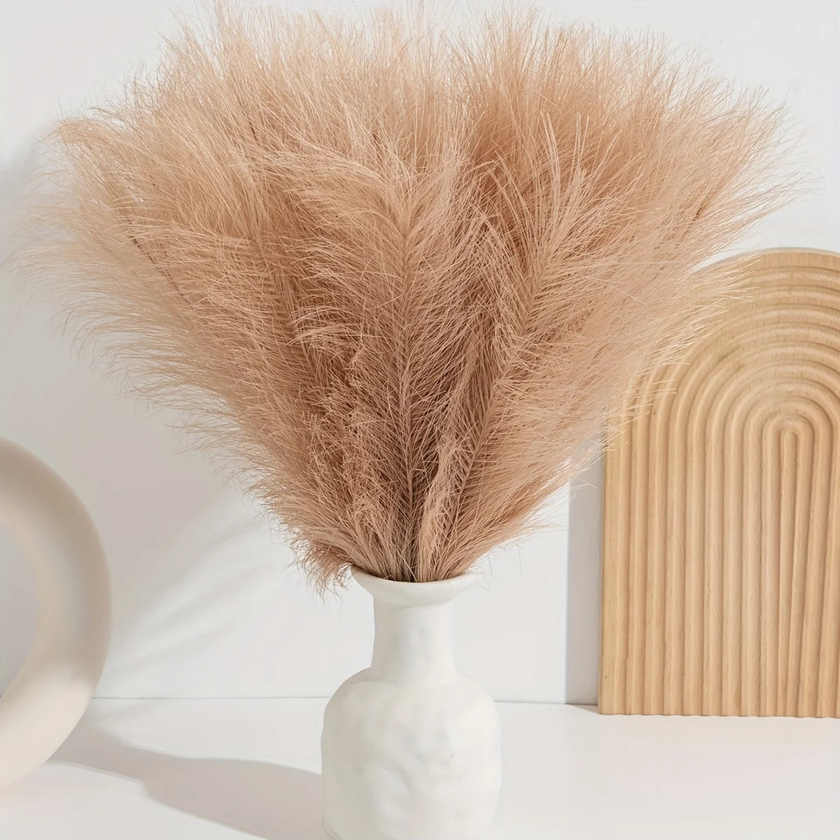 Artificial Pampas Reed Grass Bouquet Set – 6 or 12 Pcs Silk Artificial Floral Bouquet Babs