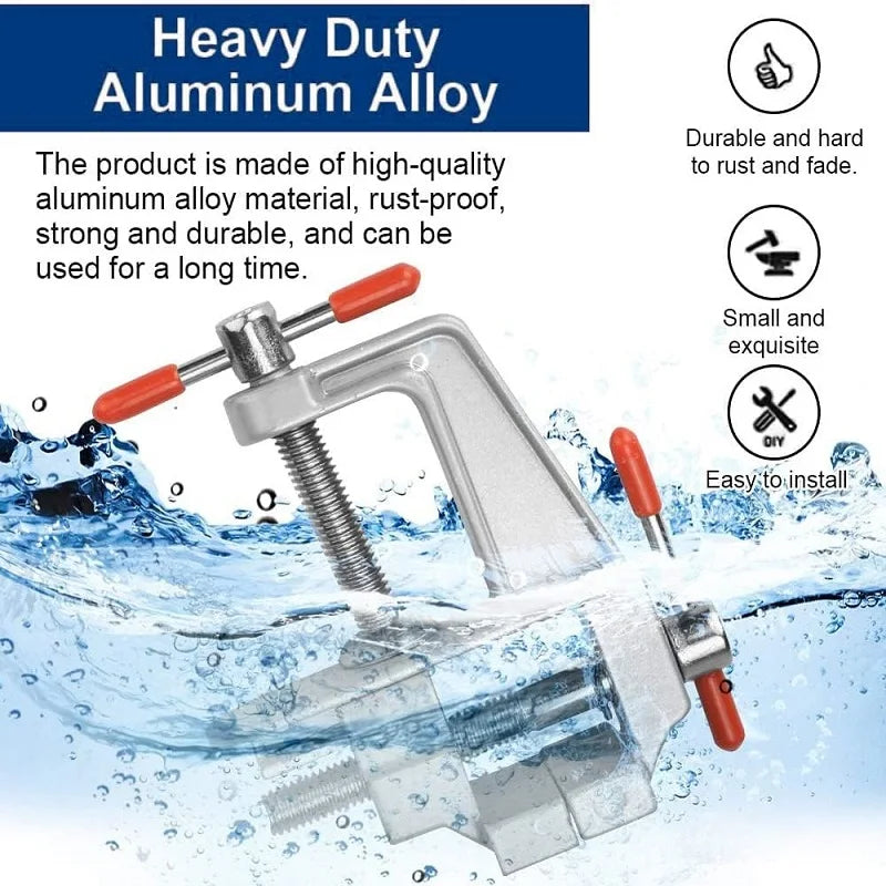 Mini Aluminum Bench Vise – Desktop Clamp for Woodworking & DIY Mini Bench Vise Babs