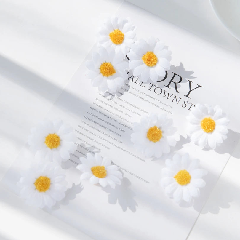 Mini Silk Daisy Artificial Flowers 20/100 Pcs – Wedding Décor Artificial Silk Flowers Babs