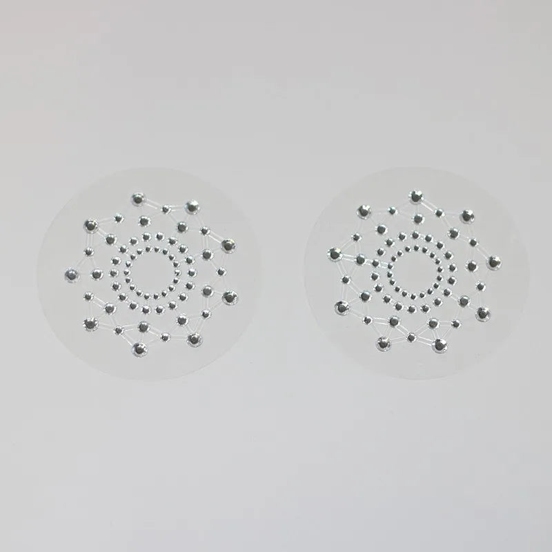 Rhinestone Nipple Covers – Self-Adhesive Silicone Breast Petals Nipple Covers Babs