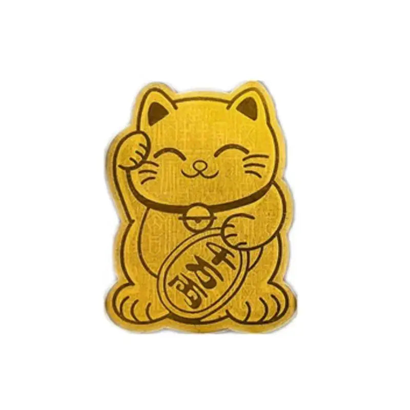 Golden Lucky Cat Gold Foil Sticker – Self-Adhesive Decal 5/10 Pcs Decorative Sticker Decal Babs 5 pieces