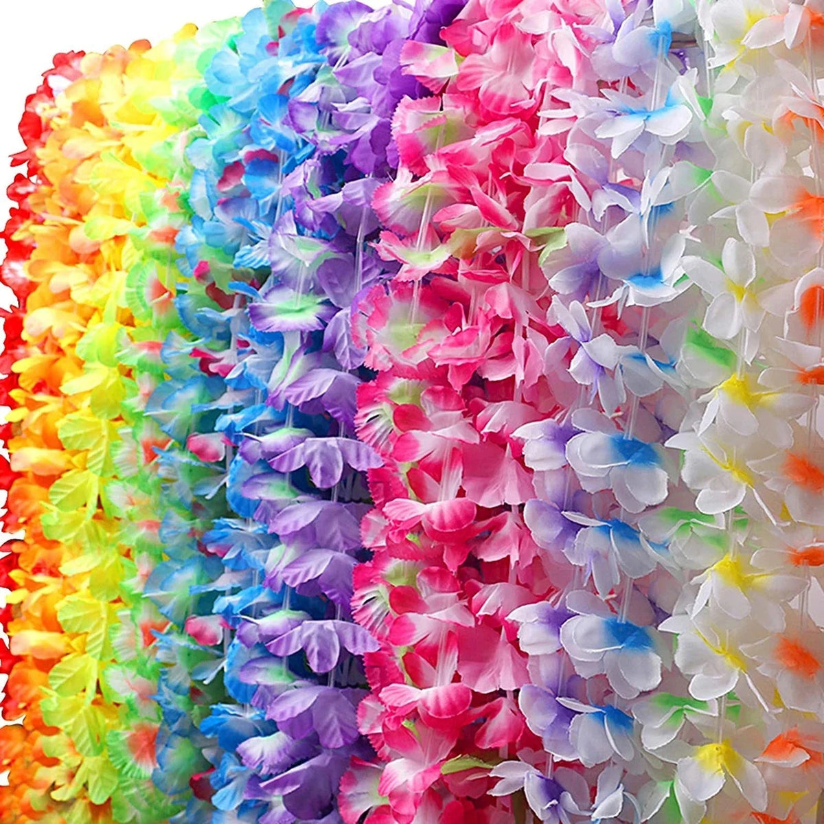 Hawaii Artificial Flower Leis Necklace Bulk 20/36/50 Pcs Flower Lei Necklace Babs