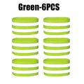 Reflective Leg Bands for Cyclists & Runners | Safety Straps Reflective Safety Bands Babs Green 6PCS