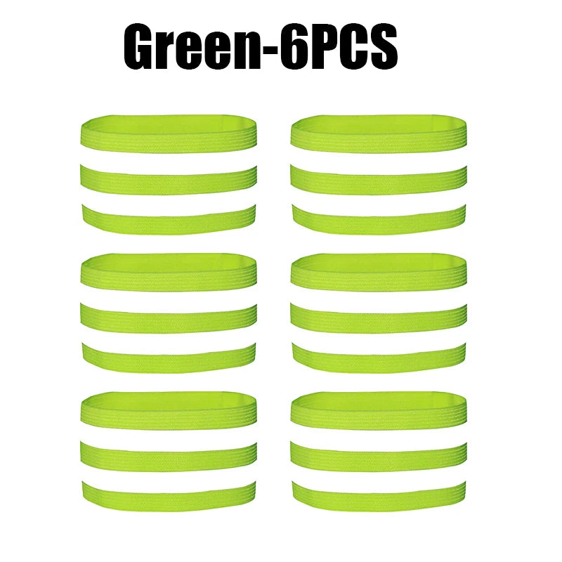 Reflective Leg Bands for Cyclists & Runners | Safety Straps Reflective Safety Bands Babs Green 6PCS