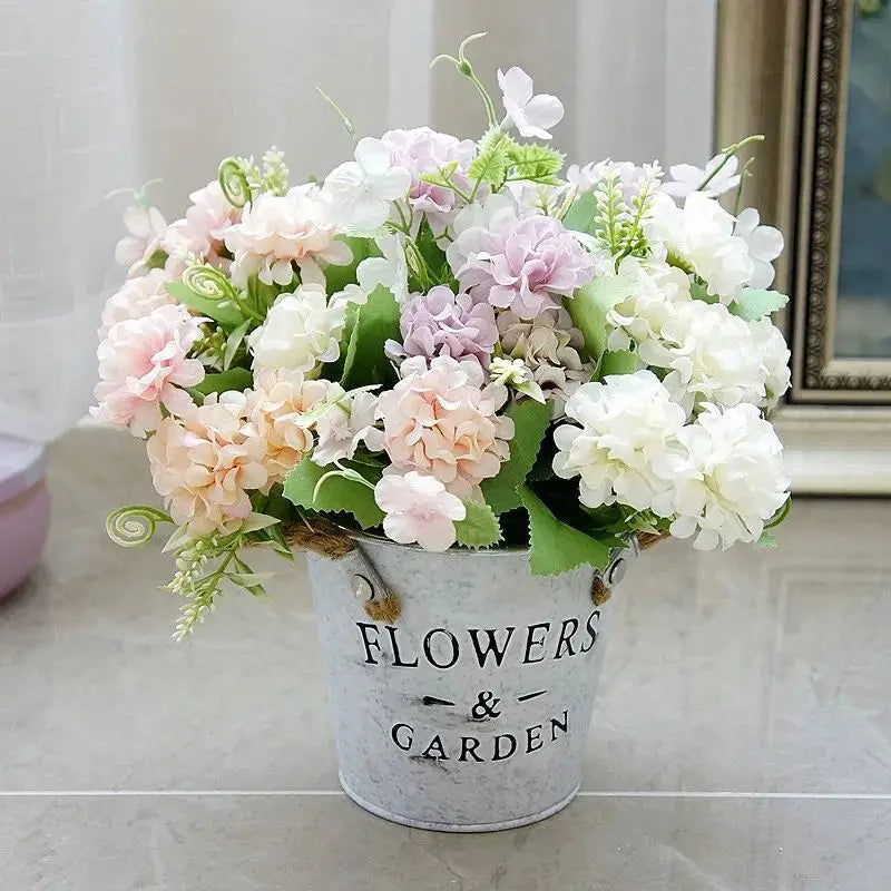 Silk Hydrangea Artificial Bouquet – Wedding & Home Decor Artificial Flower Bouquet Babs