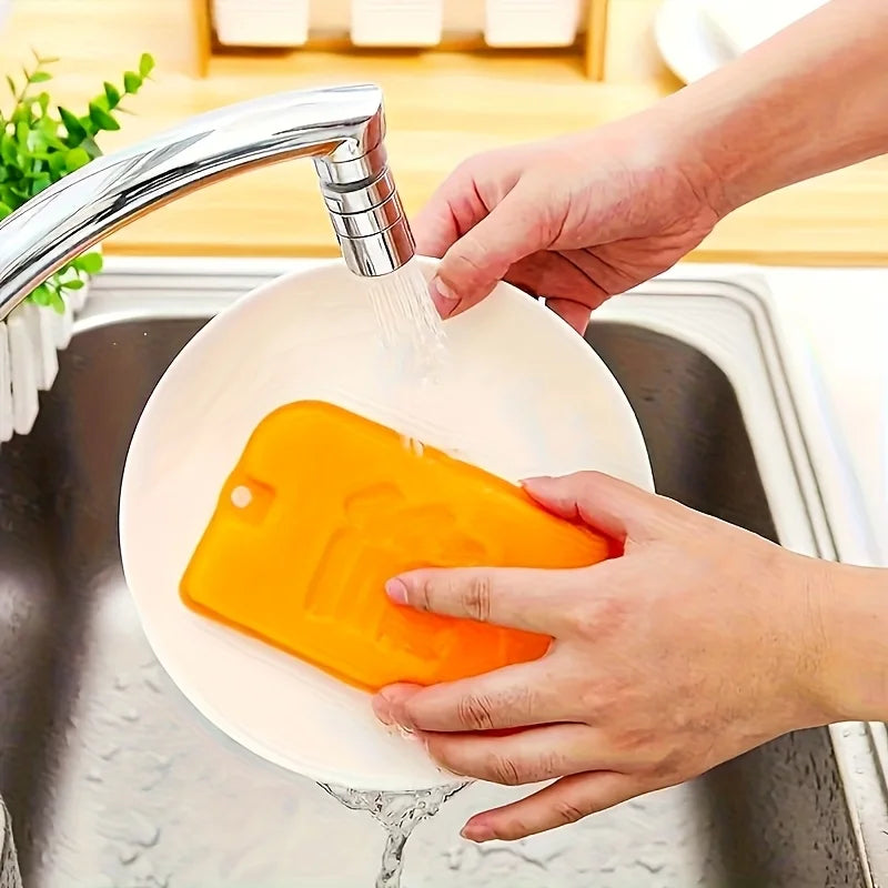 6-Pack Orange Double-Sided Dishwashing Sponges | Quick-Drying Kitchen Cleaning Sponges Babs