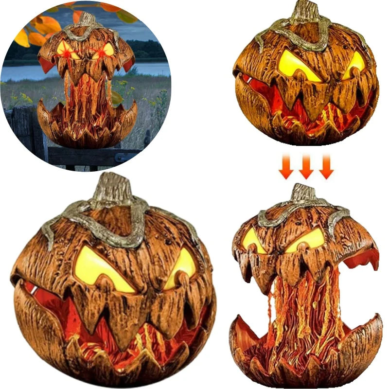 Halloween Rising Scary Pumpkin Yard Decoration – Motion & Sound Halloween Yard Prop Babs