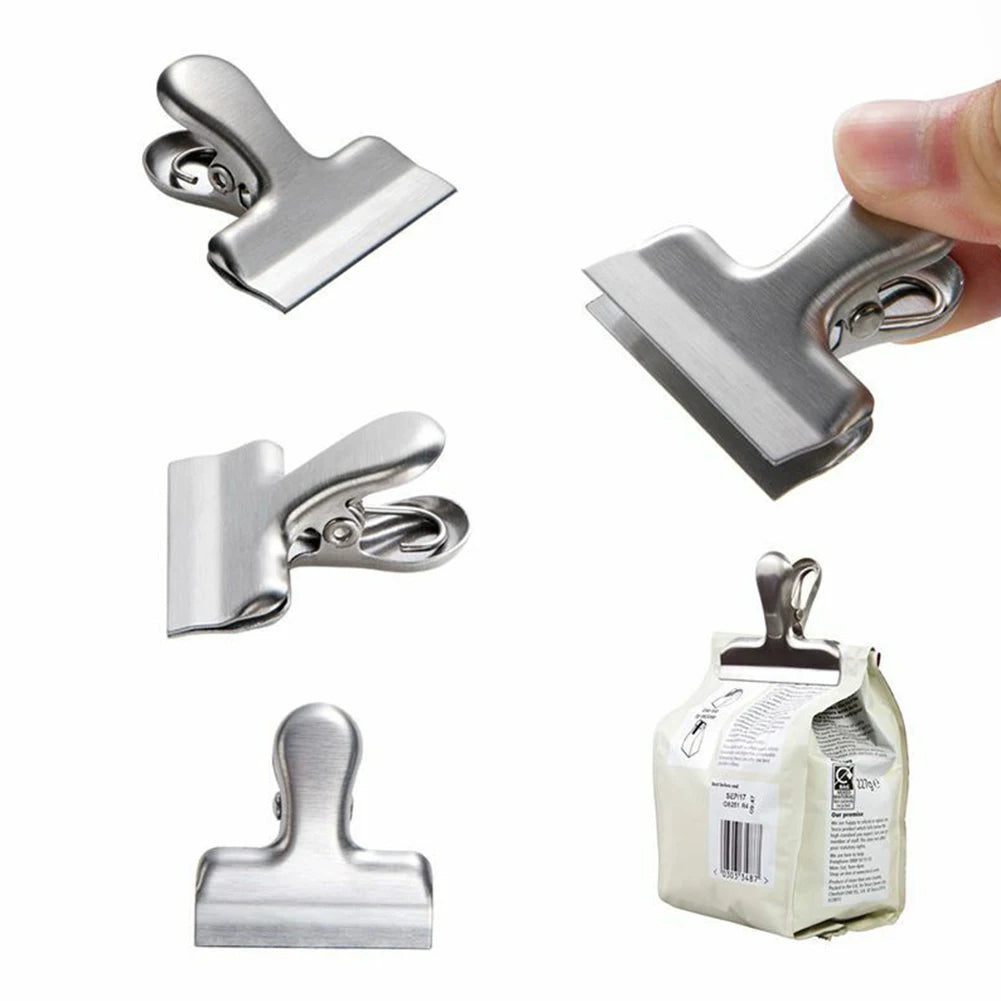8-Pack Stainless Steel Bag Clips – Airtight Food Seal Clips Food Bag Clips Babs