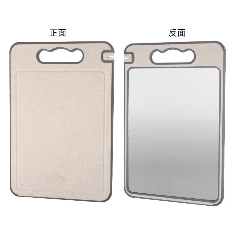 304 Stainless Steel Cutting Board Set – Double-Sided, Anti-Mold Kitchen Cutting Board Babs Large-430-A