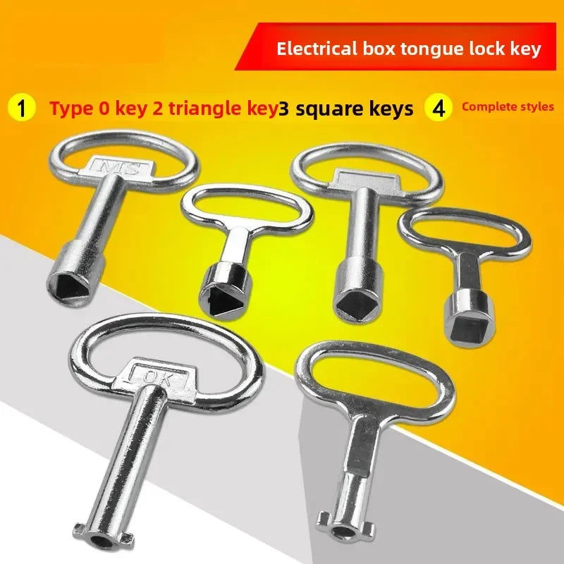 Aluminum Triangle Square O-Shape Electrical Cabinet Key Tool Utility Cabinet Key Babs