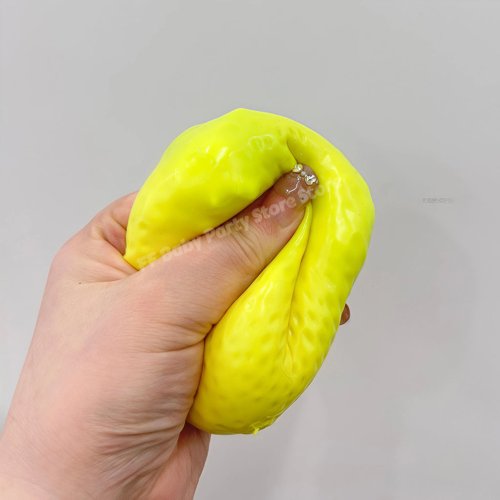 Handmade Lemon Squishy Fidget Ball – ASMR Sensory Squeeze Toy Sensory Fidget Toy Babs