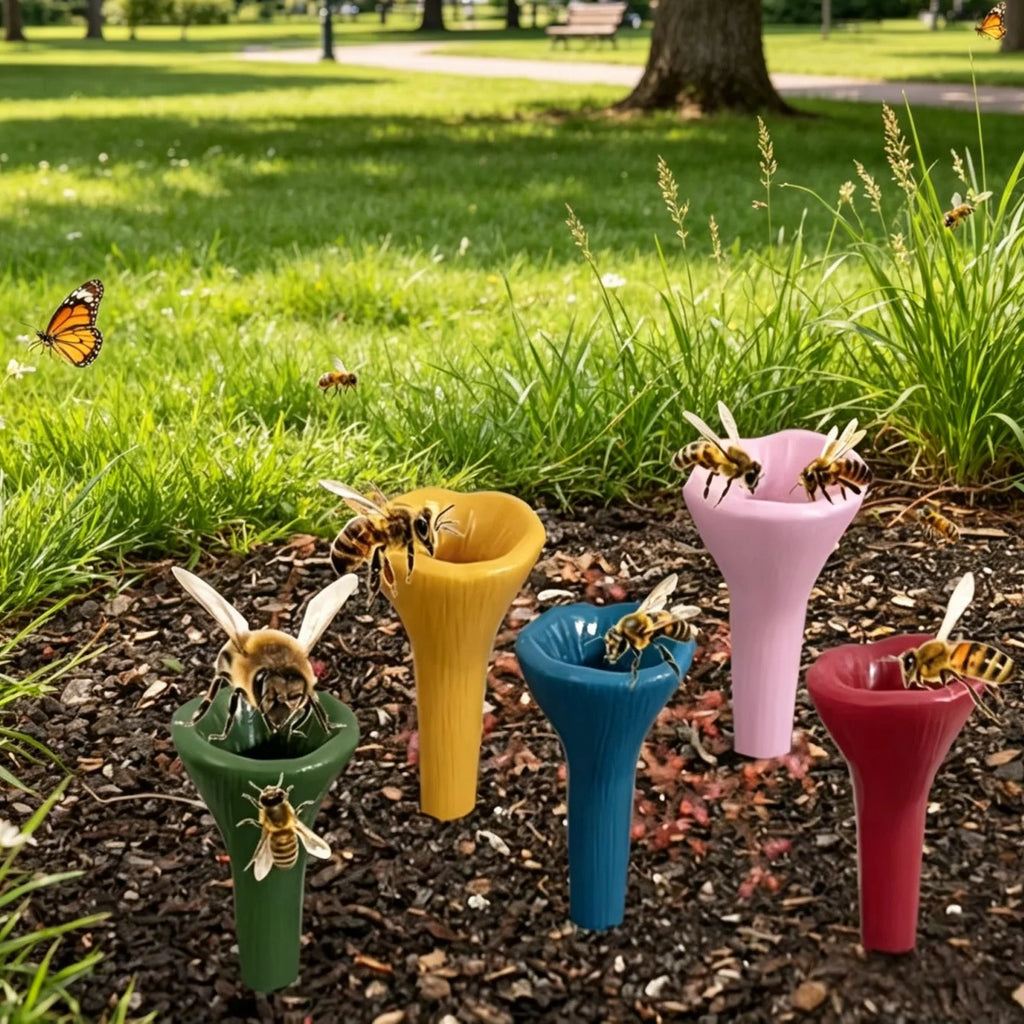 Flower Shape Bee Drinking Fountain & Resin Water Feeder Bee Water Feeder Babs
