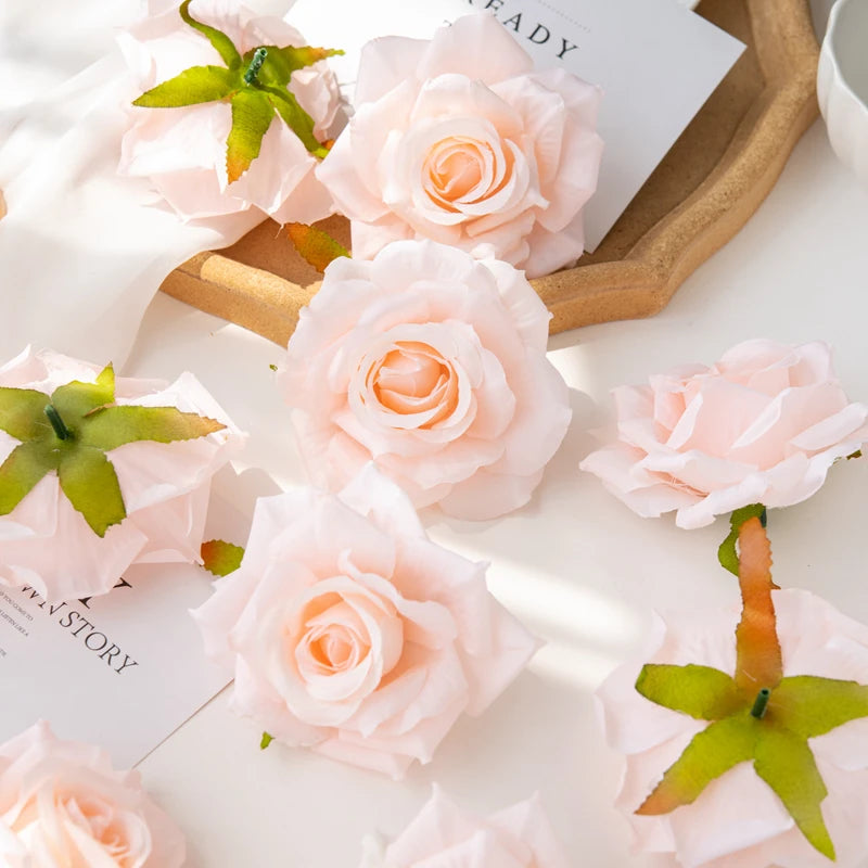 100pc Silk Artificial Rose Heads 10cm – Wedding & Home Decor Artificial Silk Flowers Babs