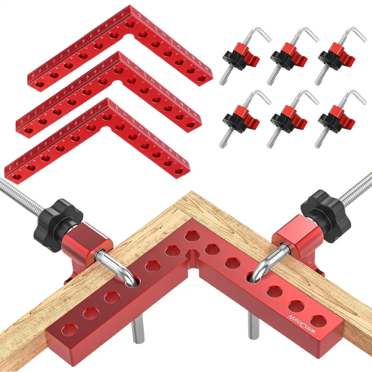 90° Aluminum Corner Clamp Set for Woodworking – 4-Pack Woodworking Corner Clamp Babs
