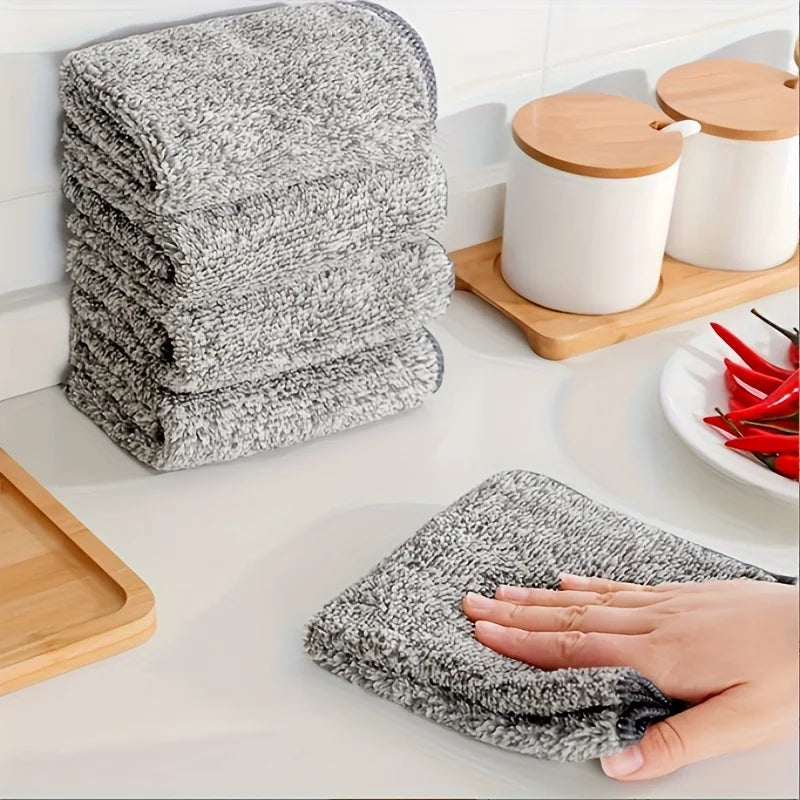 Super Absorbent Bamboo Charcoal Cleaning Cloths 10/20PCS Cleaning Cloths Babs
