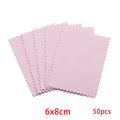 50pcs Jewelry Polishing Cloths for Silver, Gold & Platinum Jewelry Polishing Cloth Babs Pink 6x8 50Pcs
