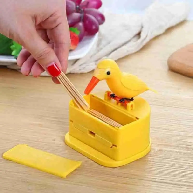 Bird Automatic Toothpick Dispenser Holder – Kitchen Decor Toothpick Dispenser Babs
