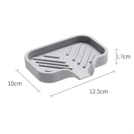 Japanese Silicone Soap Dish with Drainage – Sink Storage Tray Silicone Soap Dish Babs S