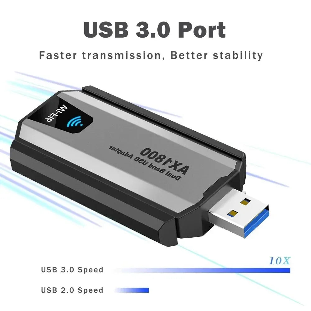 KEBIDUMEI AX1800 WiFi 6 USB 3.0 Dual Band Wireless Adapter USB WiFi Adapter Babs