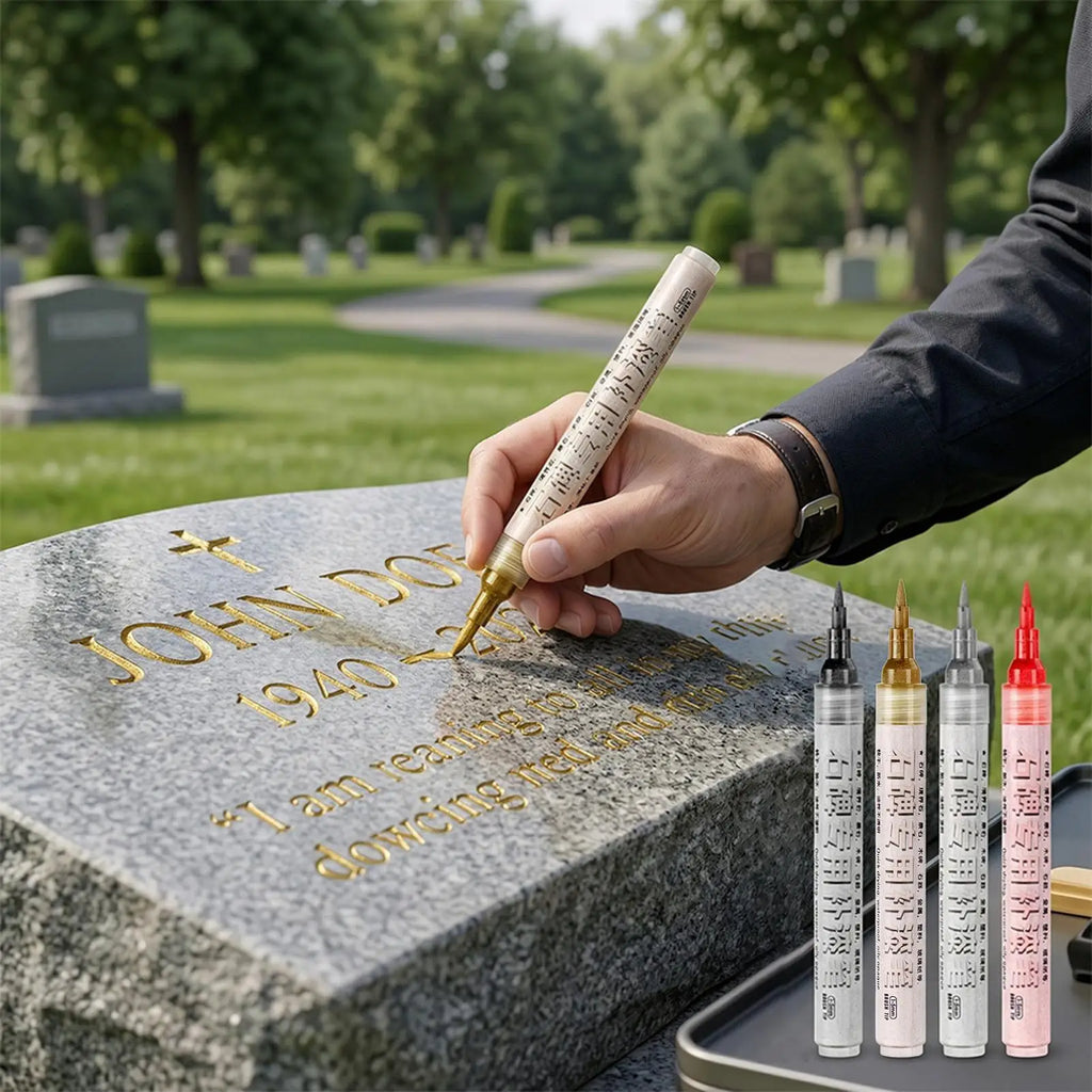 Tombstone Marker Pen – Waterproof Fade-Resistant 12 Colors Stone Paint Marker Babs