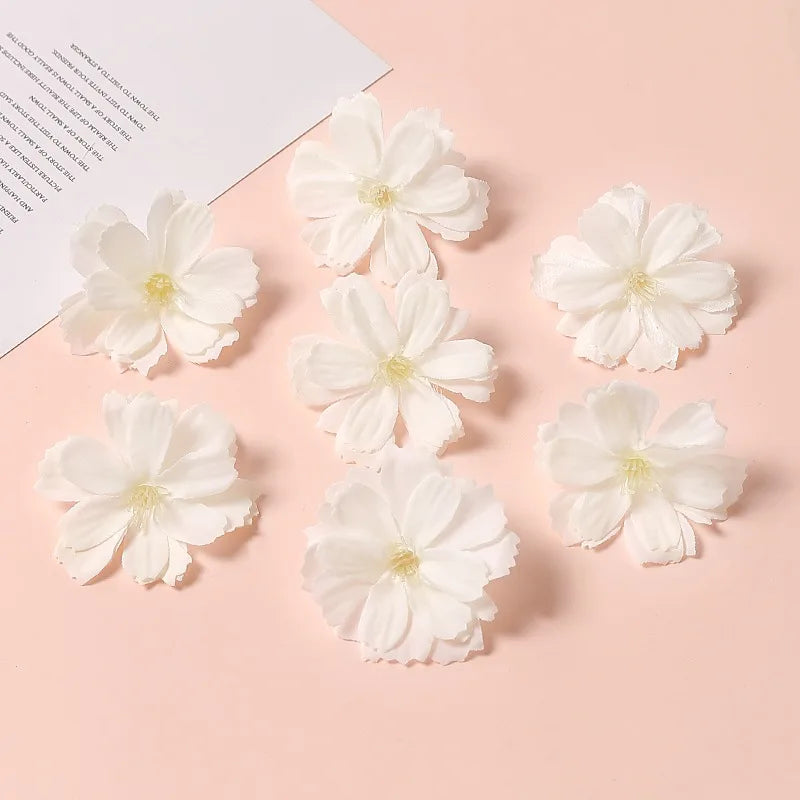 White Artificial Rose Flower Heads – Wedding & Home Decor