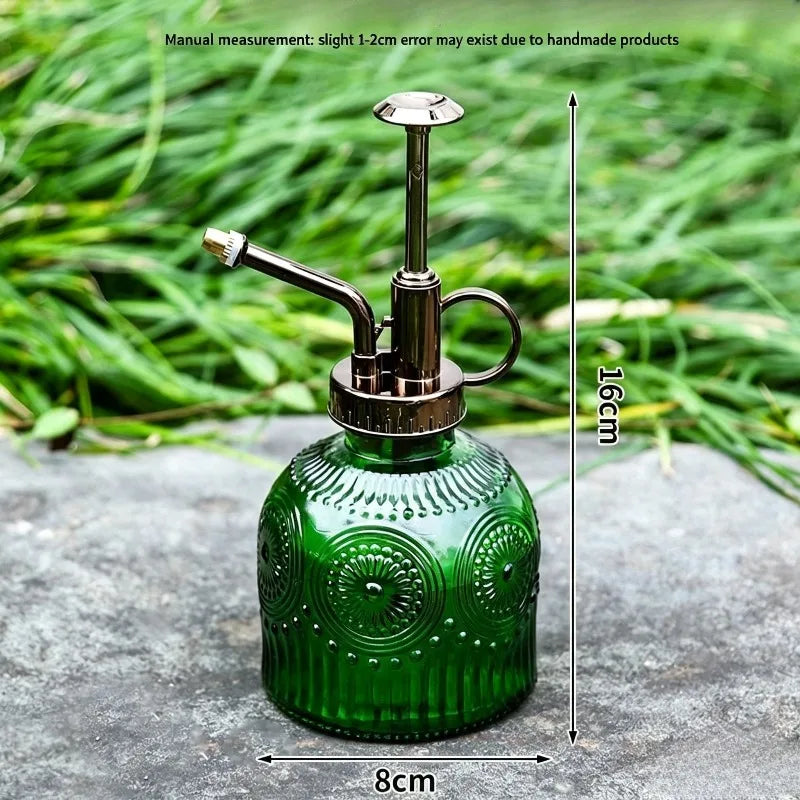 Vintage Embossed Glass Spray Bottle – 500ml Plant Mist Sprayer Glass Mist Sprayer Babs 1Pc 1
