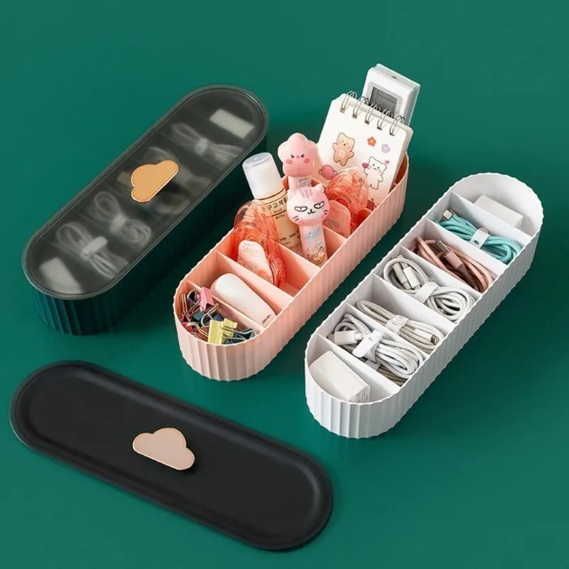 Desktop Storage Box with Lid – Cable & Drawer Organizer Desktop Storage Organizer Babs