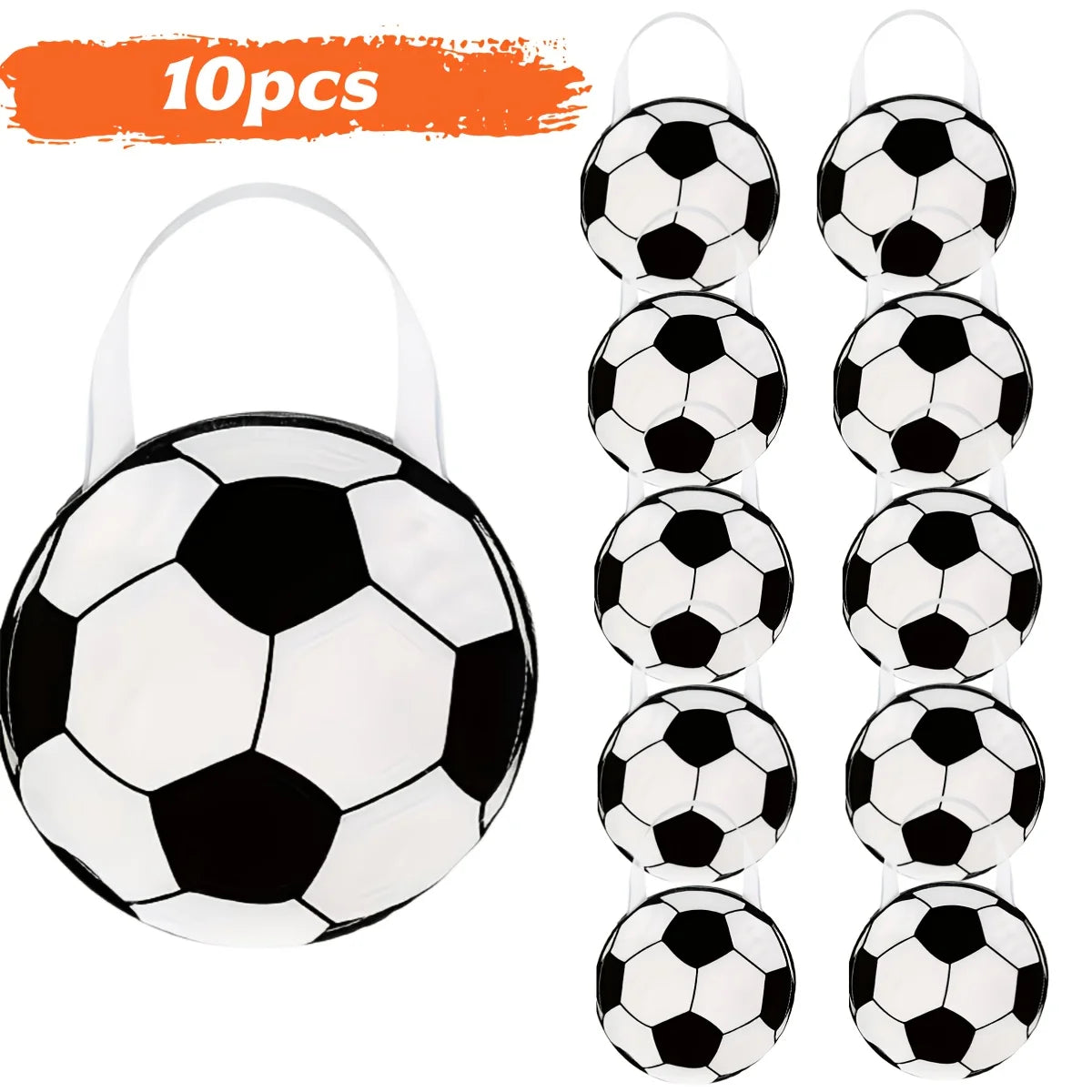 Soccer Party Favor Bags | Ball-Themed Non-Woven Goodie Bags Party Favor Bags Babs 10Pcs