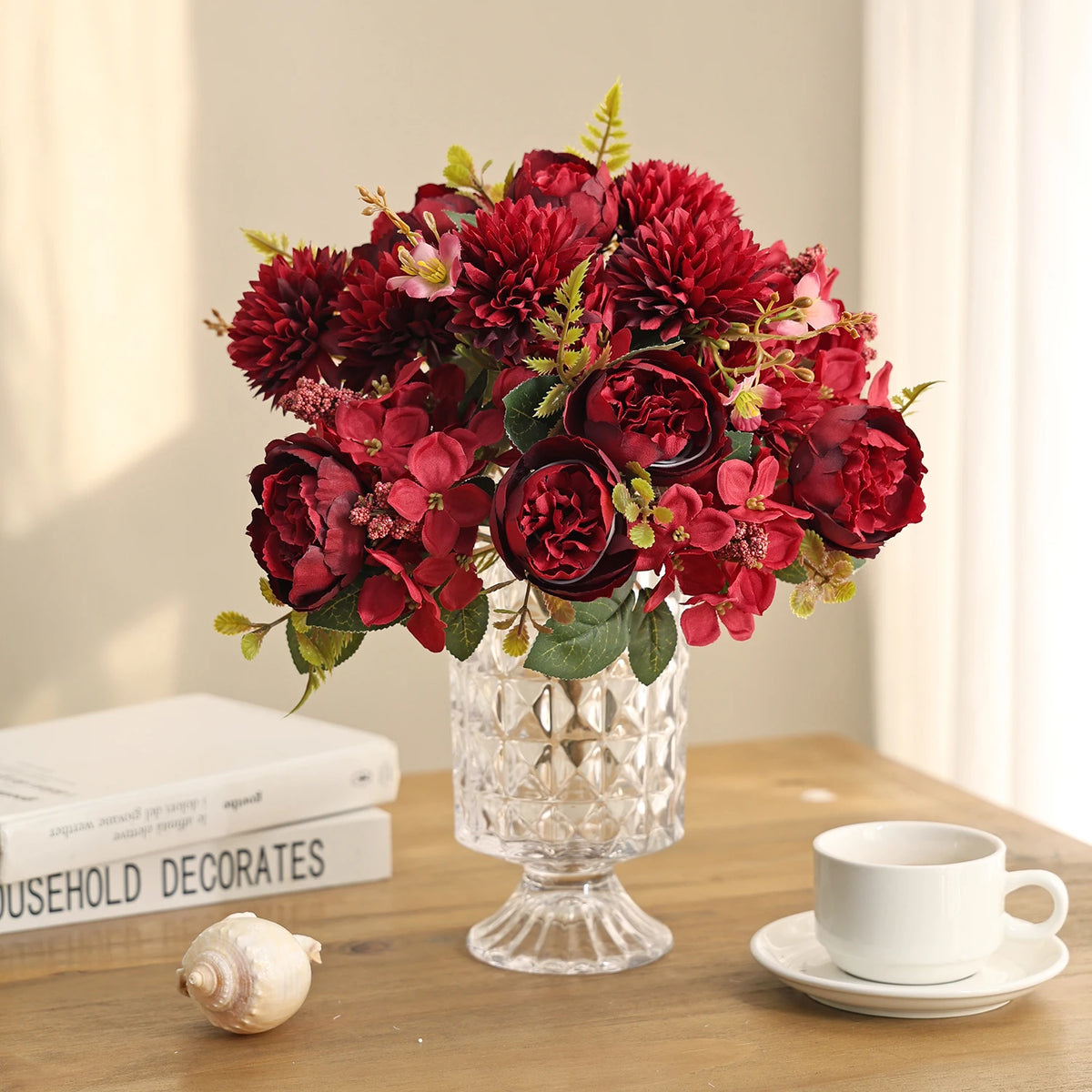 Artificial Silk Chrysanthemum Rose Flowers – Wedding & Home Décor Artificial Silk Flowers Babs