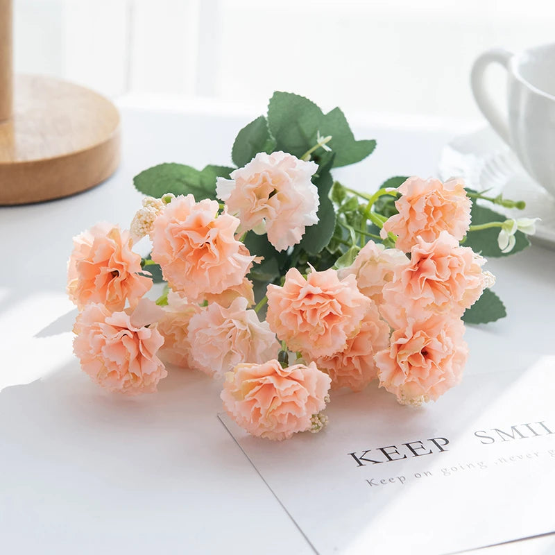 Artificial Silk Carnation Flower Stems – Wedding & Home Decor Artificial Flower Stems Babs Champagne 1pc