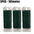 Flexible Green Floral Wire for Wreaths, Garlands & DIY Crafts Floral Craft Wire Babs 3PCS-105M