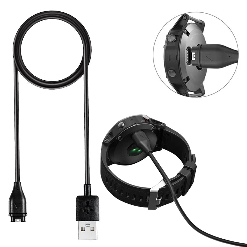 USB Charging Cable for Garmin Fenix 5, 5X, 6, 6X – CE Certified Smartwatch Charging Cable Babs