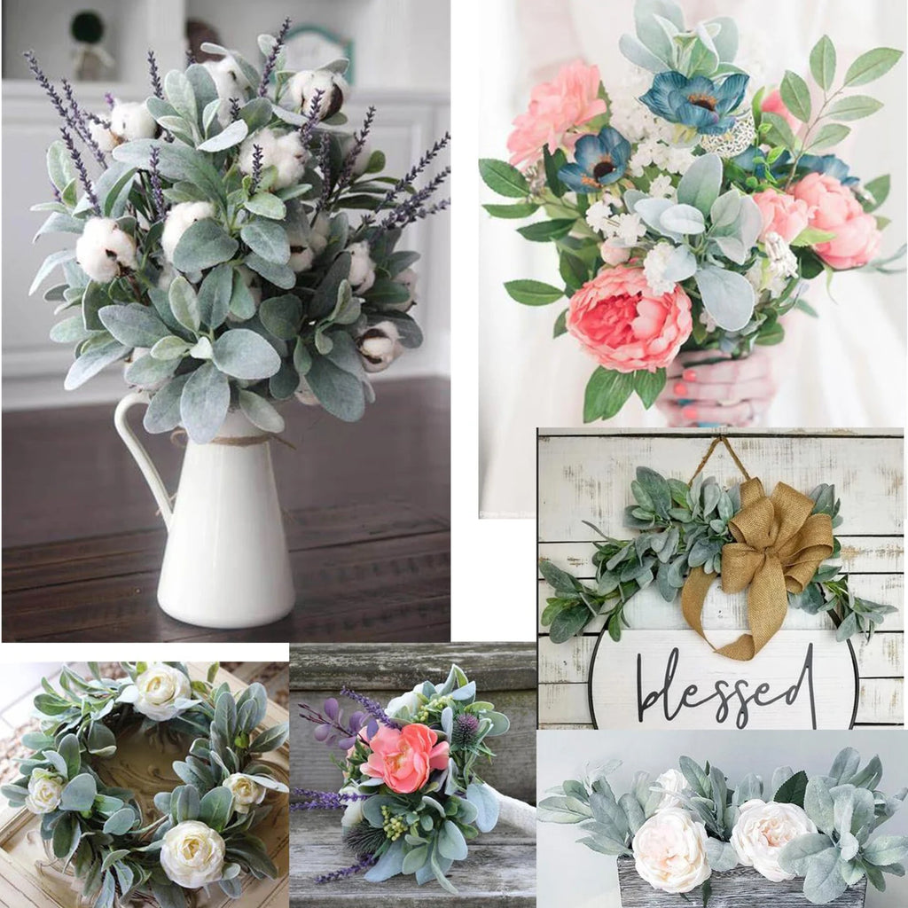 Artificial Velvet Rabbit Ear Leaves – Wedding & Home Decor Artificial Leaf Stems Babs