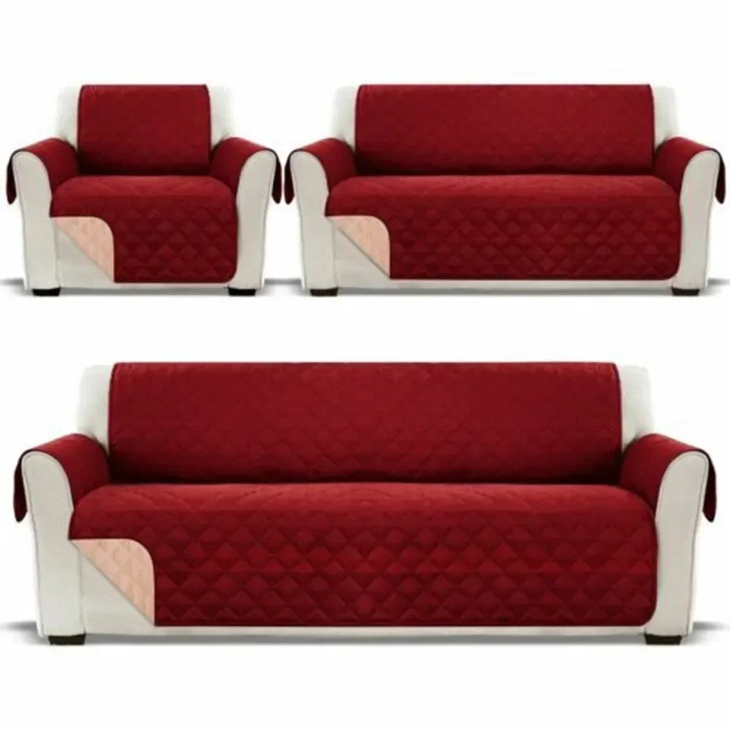 Waterproof Non-Slip Pet Blanket & Sofa Cover for Dogs & Cats Pet Furniture Cover Babs Red-2PCS 170x166cm