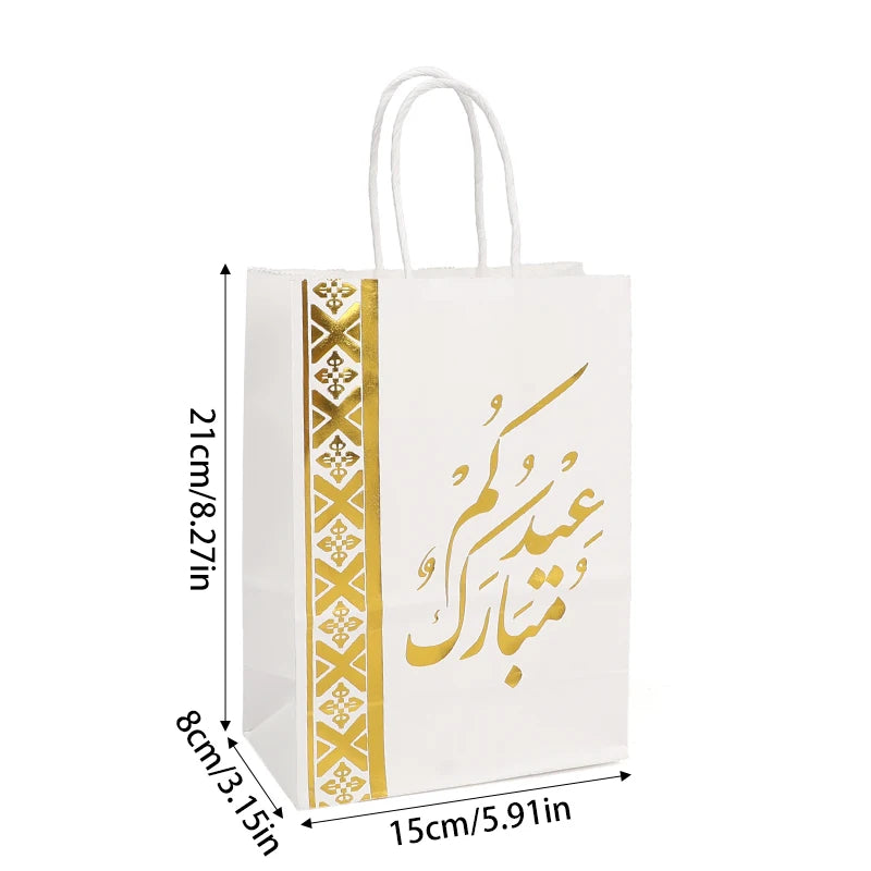 6pcs Eid Mubarak Ramadan Gift Bags with Handles | Party Supplies Party Gift Bags Babs