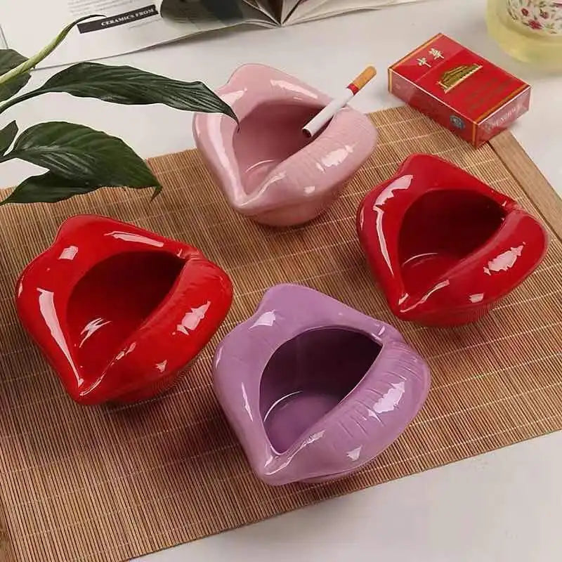 Ceramic Lip Ashtray – Scandinavian Creative Desktop Ornament Ceramic Ashtray Babs