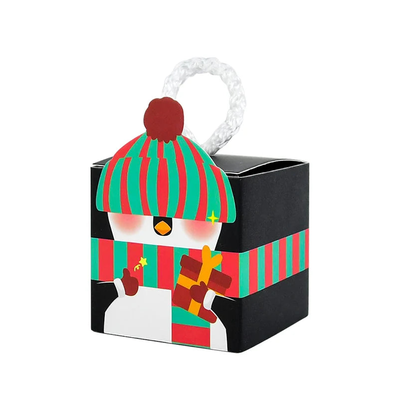 10 Christmas Paper Gift Boxes – Santa, Snowman & Xmas Tree Christmas Gift Boxes Babs B04 5.5x5.5cm