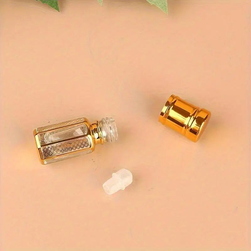 12ML Refillable Golden Glass Roller Bottle – Essential Oil & Perfume Essential Oil Roller Bottle Babs