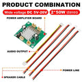 100W Class D Stereo Amplifier Board 50W+50W DC 5-26V DIY Audio Audio Amplifier Board Babs Default Title