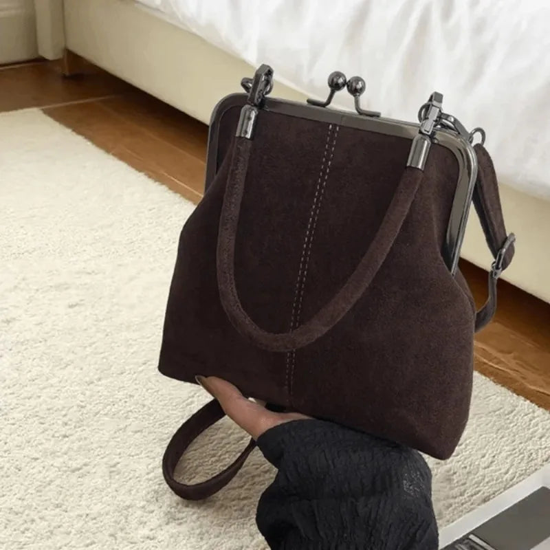 Retro Shell Handbag – Women's Crossbody Shoulder Bag | Work & Travel Crossbody Handbag Babs Coffee 2PCS