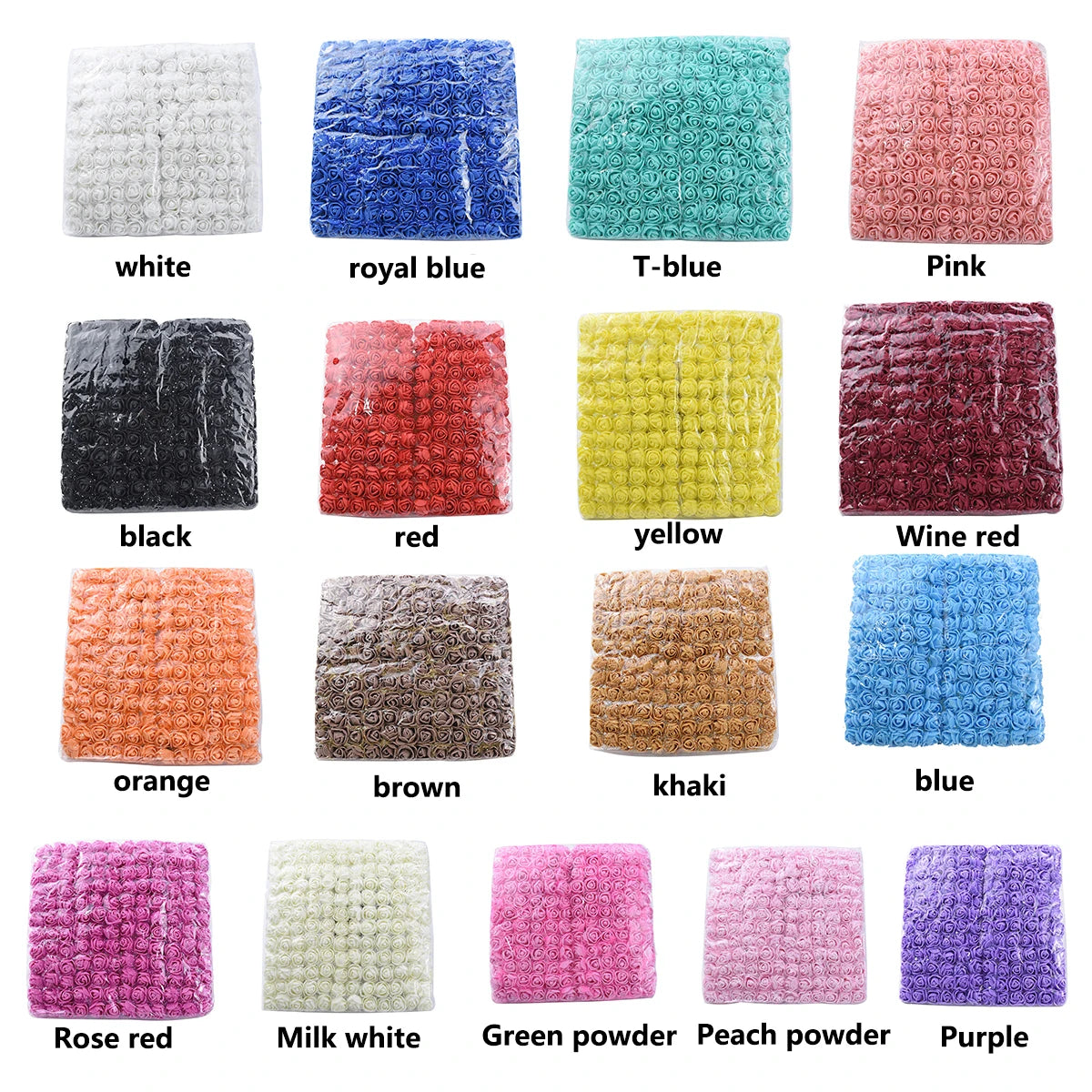 144pcs Artificial PE Roses – UV Protection, DIY & Wedding Decor Artificial Flowers Babs