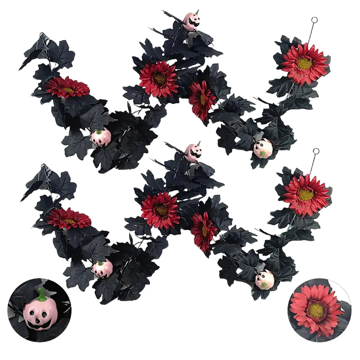 Halloween Maple Leaf Rattan Vine – Door & Wall Décor Halloween Vine Decor Babs