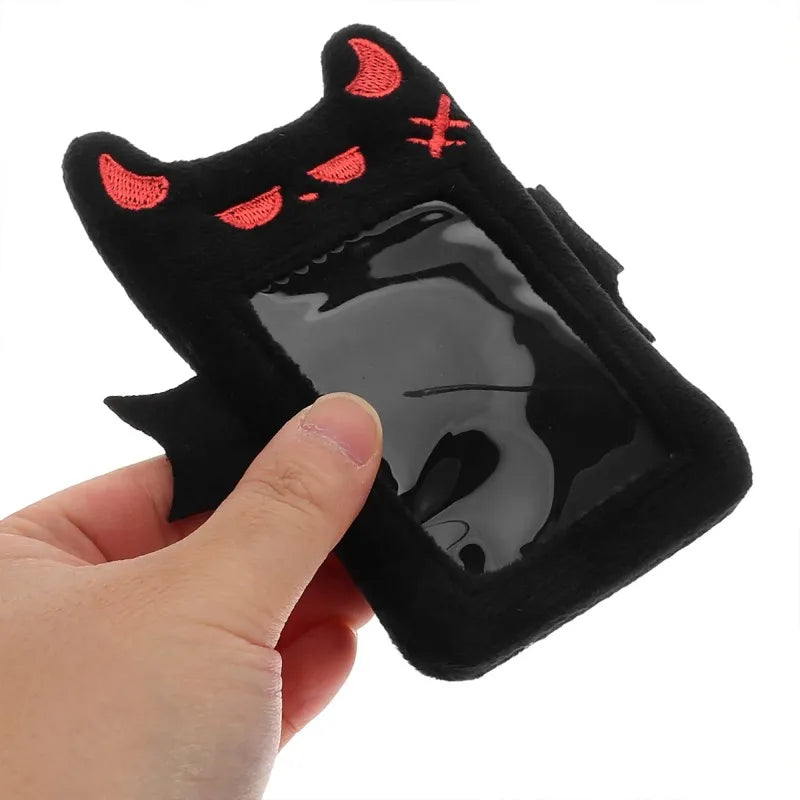 Cute Devil Plush Photocard Holder – Kawaii Card Case Plush Card Holder Babs