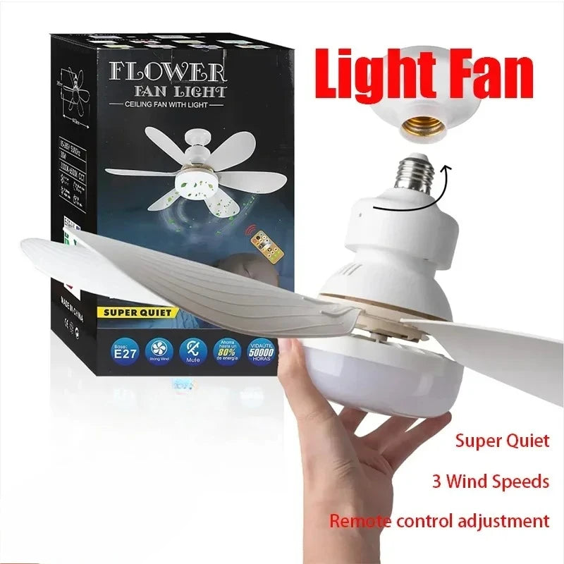 E27 LED 30W Ceiling Fan Light | Remote & Dimming Ceiling Fan Light Babs