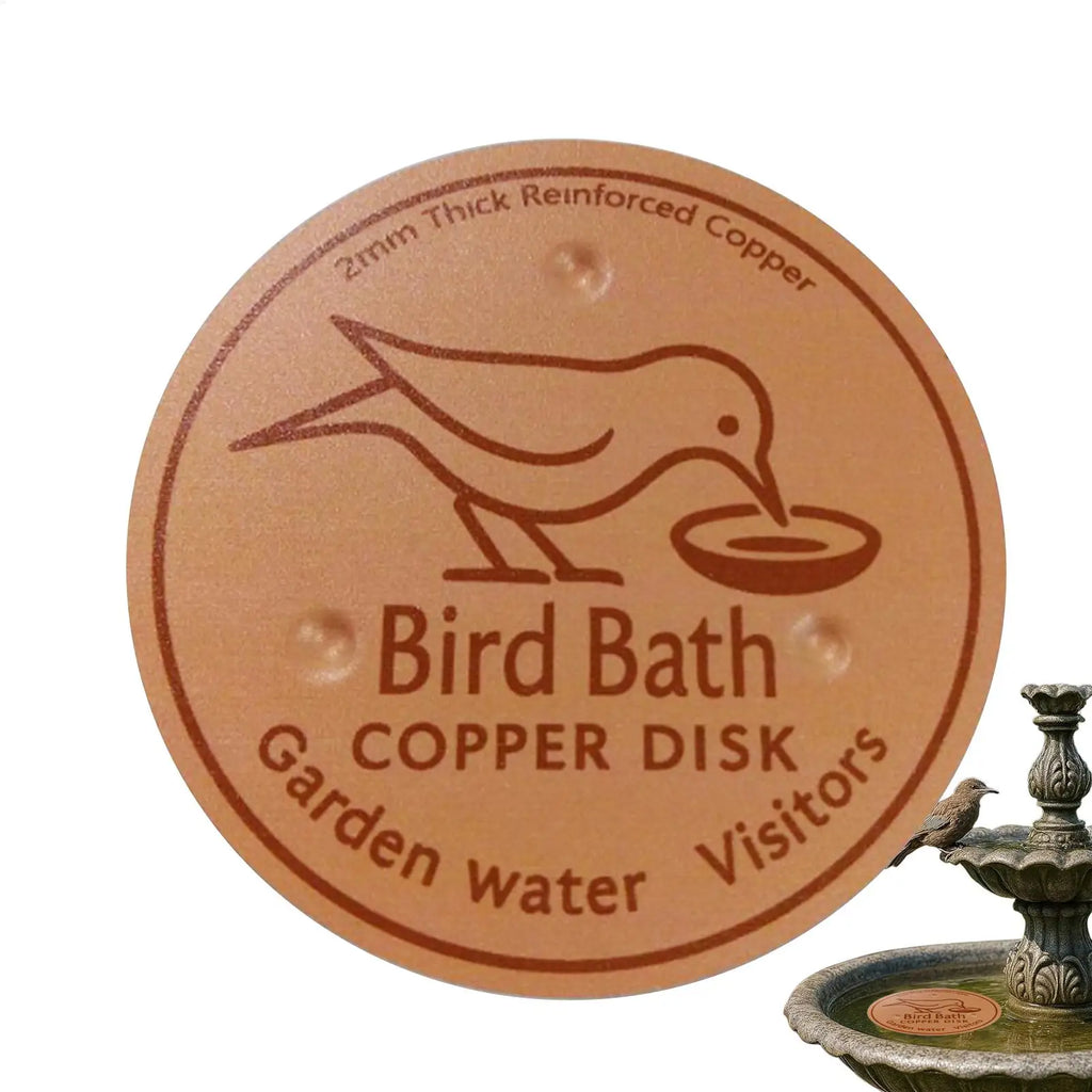 Copper Bird Bath Purifier Disk – Triple-Point Garden Accent Bird Bath Disk Babs