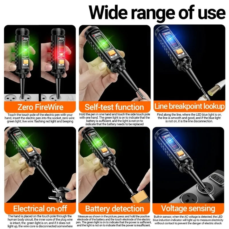 Voltage Tester Pen – Color Light, Breakpoint & Live Wire Detector Voltage Tester Pen Babs