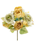 Silk Artificial Rose Bouquet – Wedding, Home & Garden Decor Artificial Flower Bouquet Babs color 10 1 PC
